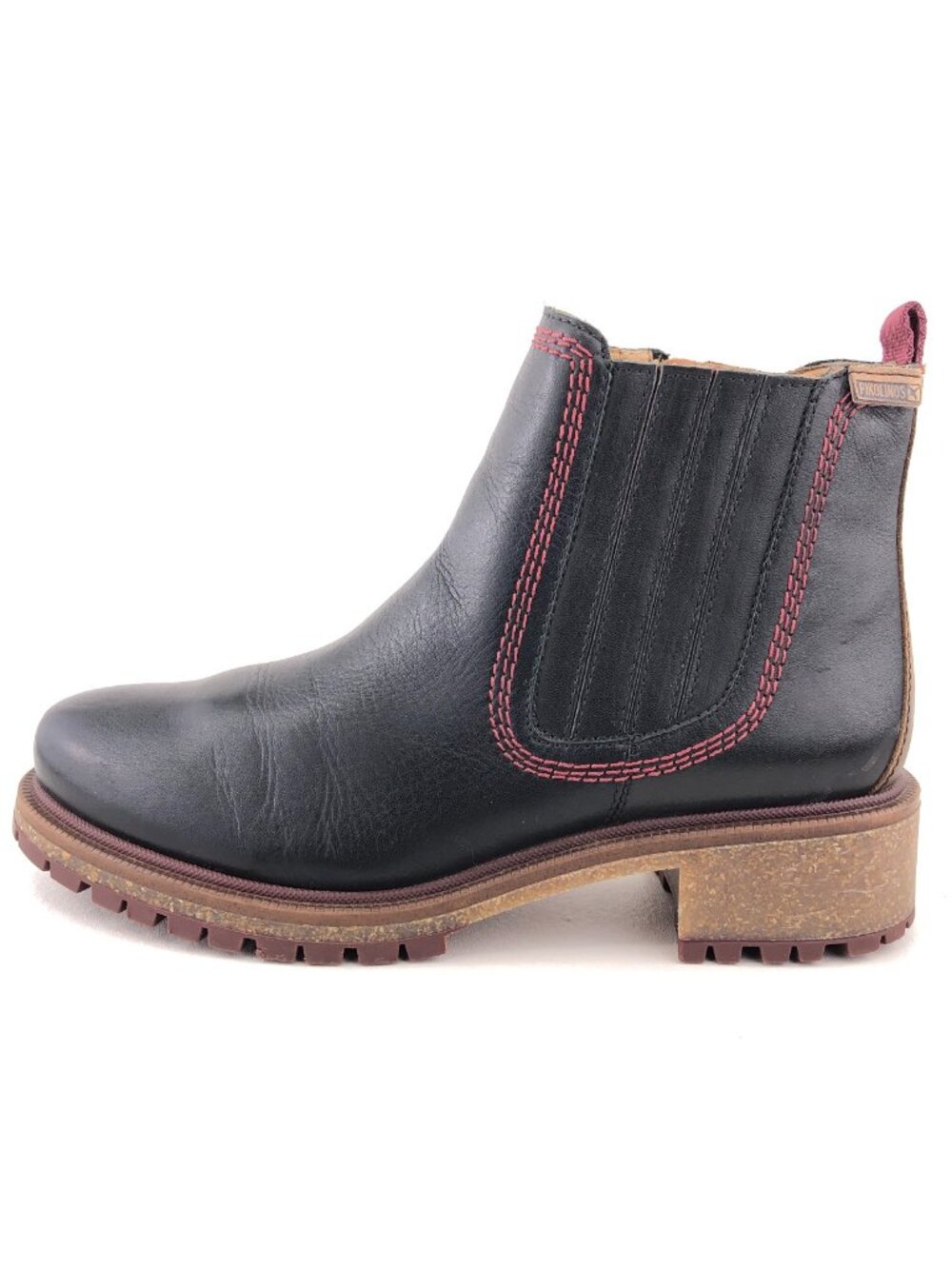 Pikolinos Aspe Black Leather Ankle Boots EUR 39